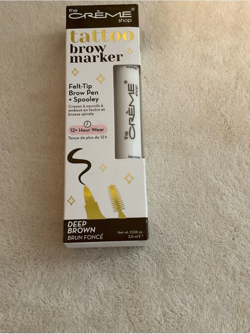 The Crème Shop Tattoo Brow Marker - Deep Brown